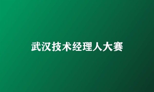 武汉技术经理人大赛
