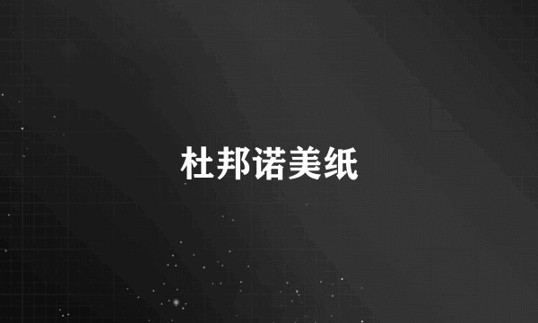杜邦诺美纸