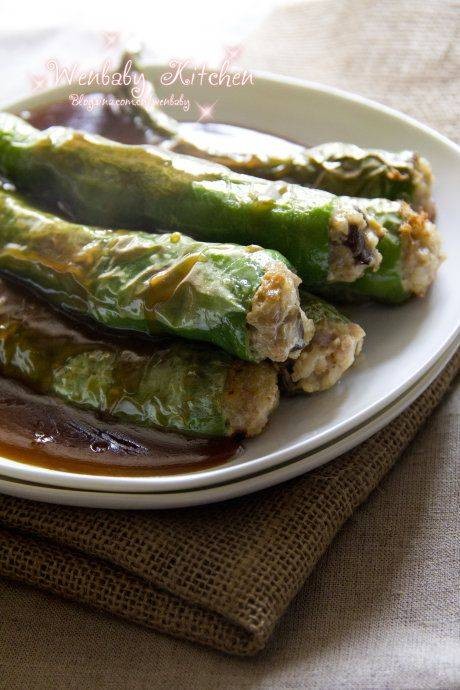 肉酿虎皮尖椒