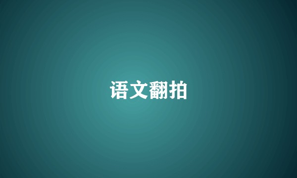 语文翻拍