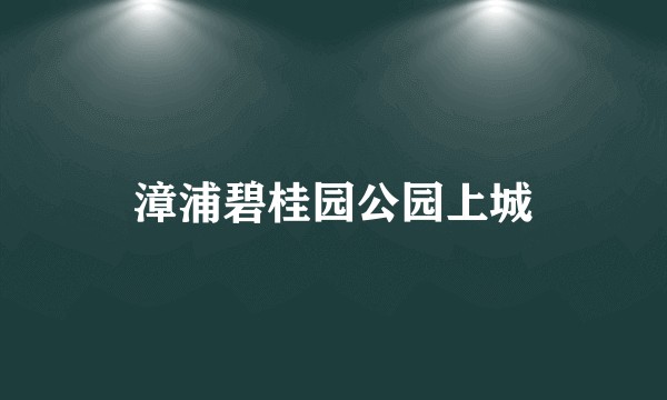漳浦碧桂园公园上城