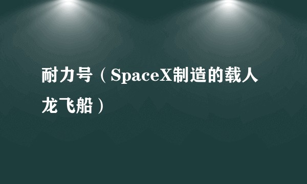 耐力号（SpaceX制造的载人龙飞船）