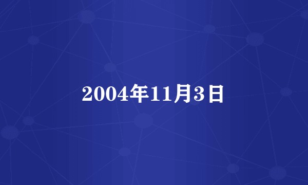 2004年11月3日