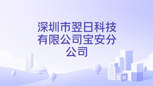 深圳市翌日科技有限公司宝安分公司