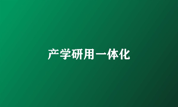 产学研用一体化