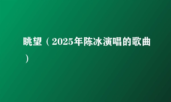 眺望（2025年陈冰演唱的歌曲）