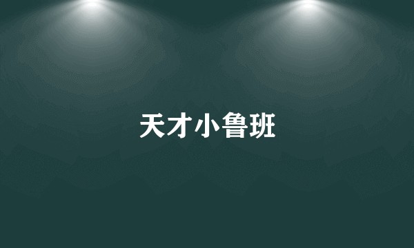 天才小鲁班