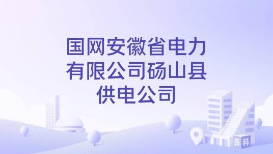 国网安徽省电力有限公司砀山县供电公司