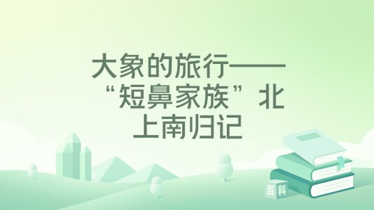大象的旅行——“短鼻家族”北上南归记