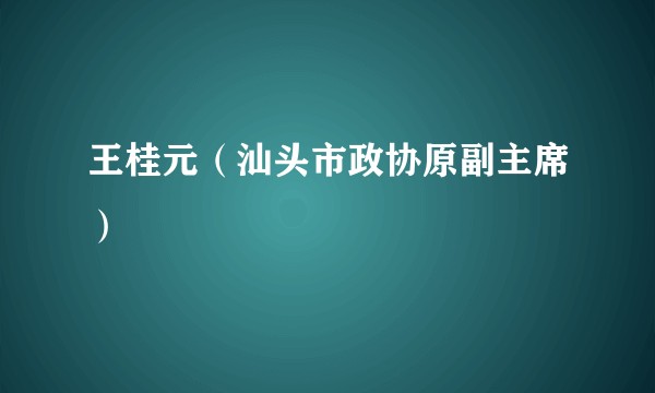 王桂元（汕头市政协原副主席）