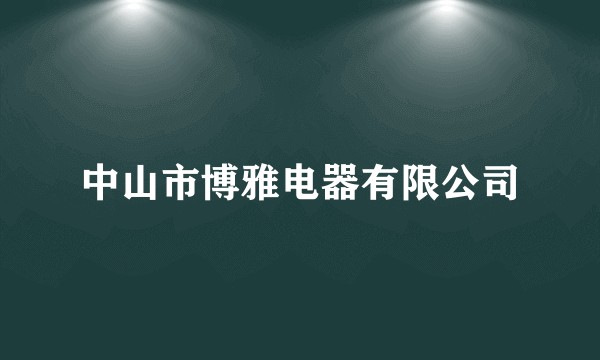 中山市博雅电器有限公司