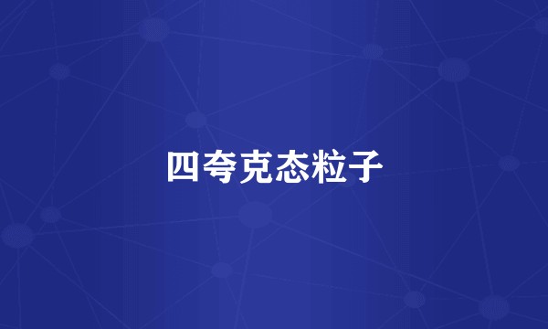 四夸克态粒子