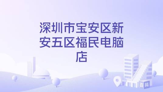 深圳市宝安区新安五区福民电脑店