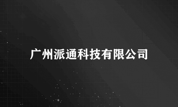 广州派通科技有限公司
