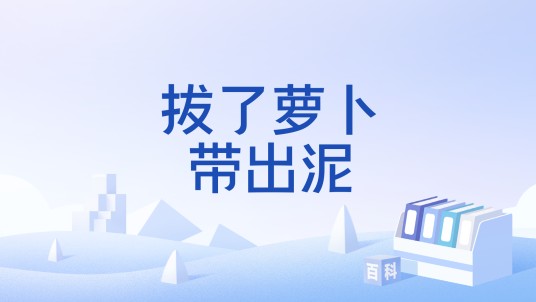 拔了萝卜带出泥（俗语）