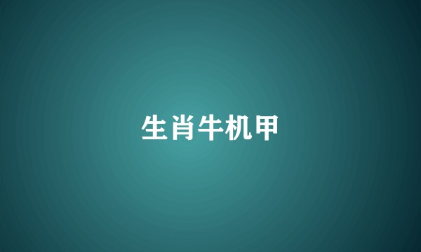 生肖牛机甲