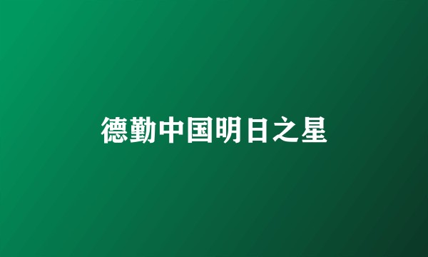 德勤中国明日之星