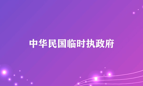 中华民国临时执政府