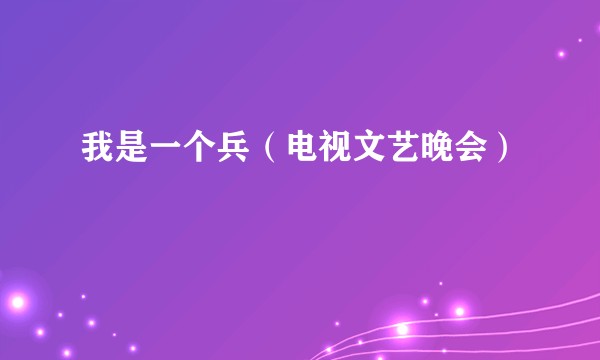 我是一个兵（电视文艺晚会）