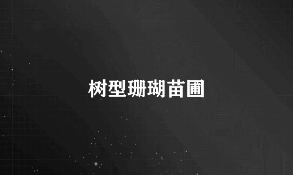 树型珊瑚苗圃