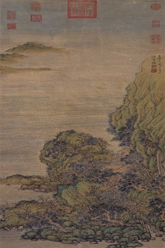 明文伯仁五月江深图