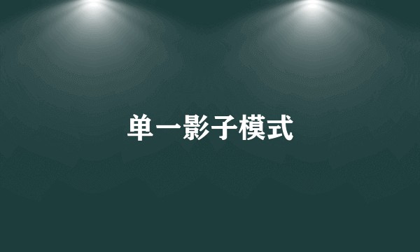 单一影子模式