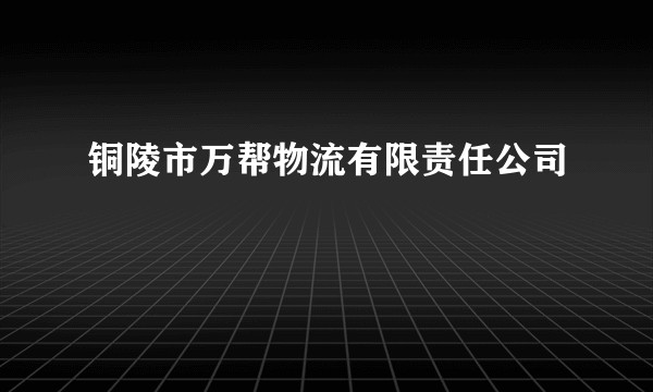 铜陵市万帮物流有限责任公司