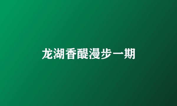 龙湖香醍漫步一期