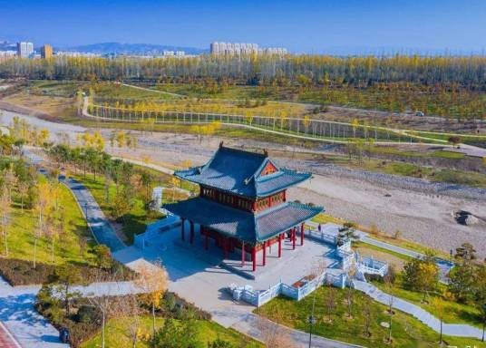 福源阁(太原汾河公园四期仿明代风格文化景点)