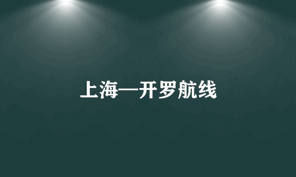 上海—开罗航线