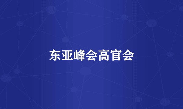 东亚峰会高官会