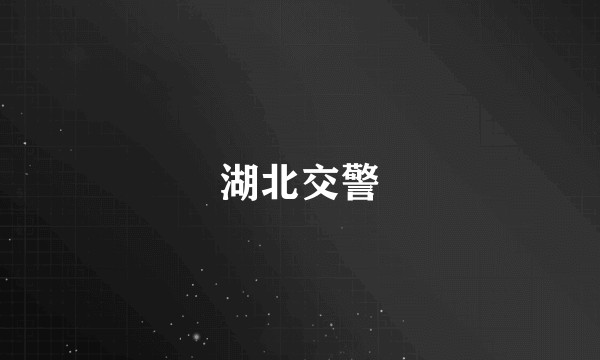 湖北交警