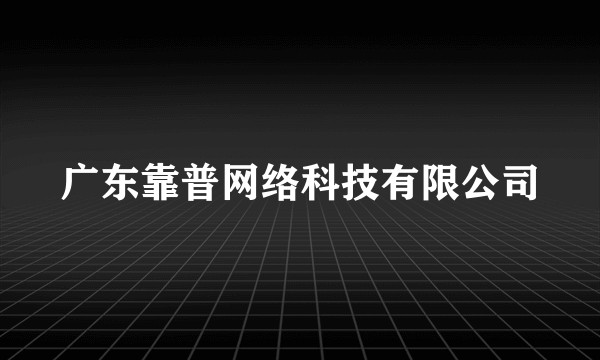 广东靠普网络科技有限公司