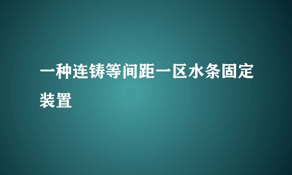 一种连铸等间距一区水条固定装置