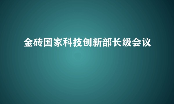 金砖国家科技创新部长级会议
