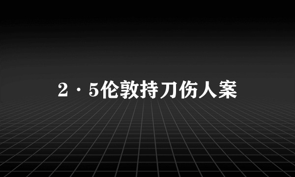 2·5伦敦持刀伤人案