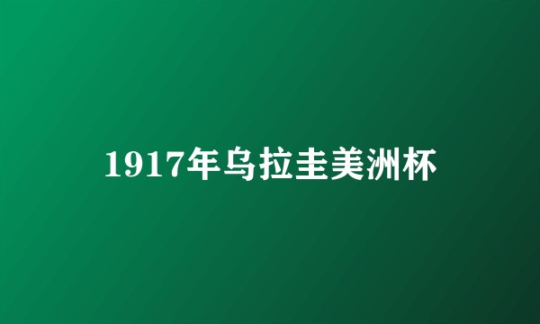 1917年乌拉圭美洲杯