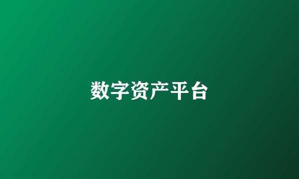 数字资产平台