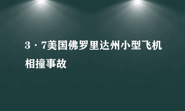 3·7美国佛罗里达州小型飞机相撞事故