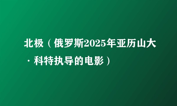 北极（俄罗斯2025年亚历山大·科特执导的电影）