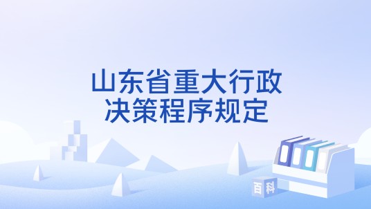 山东省重大行政决策程序规定