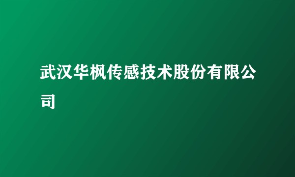 武汉华枫传感技术股份有限公司