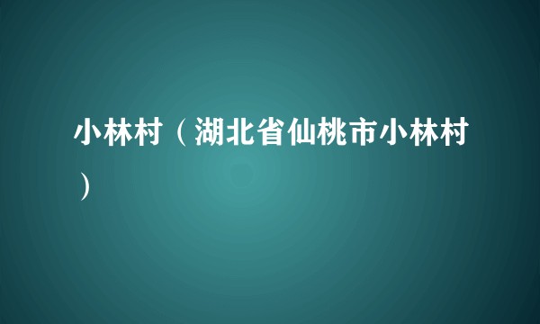 小林村(湖北省仙桃市小林村)