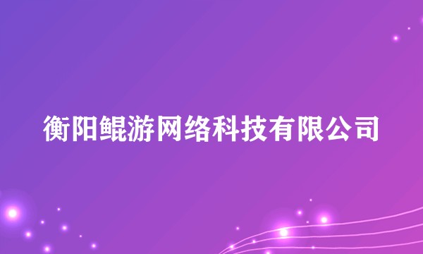 衡阳鲲游网络科技有限公司