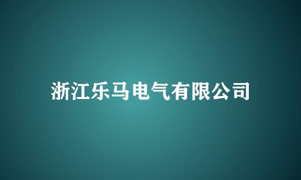 浙江乐马电气有限公司