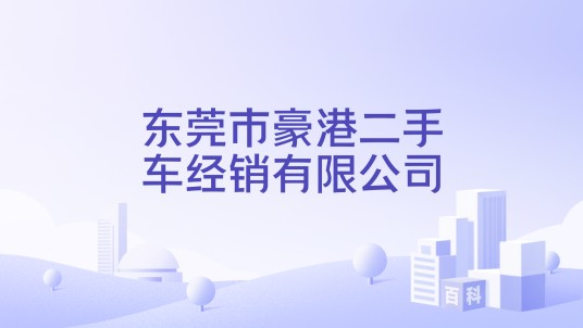 东莞市豪港二手车经销有限公司