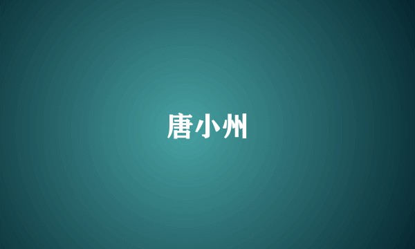 唐小州