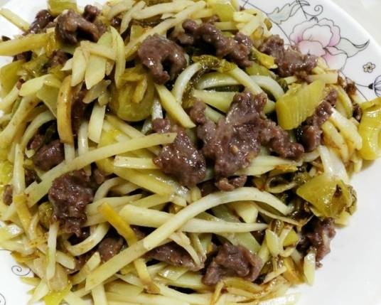 咸菜炒牛肉