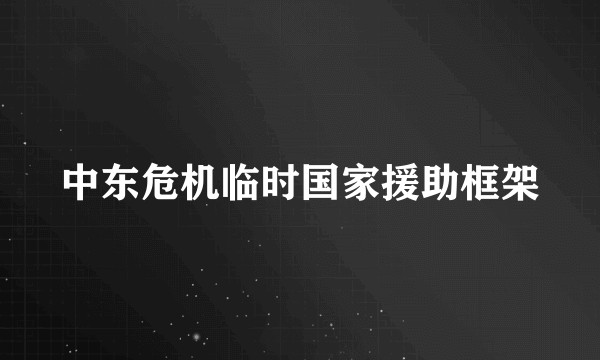 中东危机临时国家援助框架