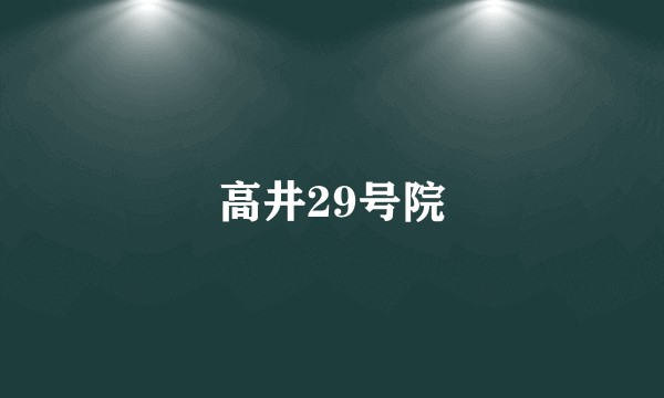 高井29号院